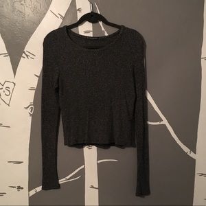 Brandy Melville long sleeve grey shirt